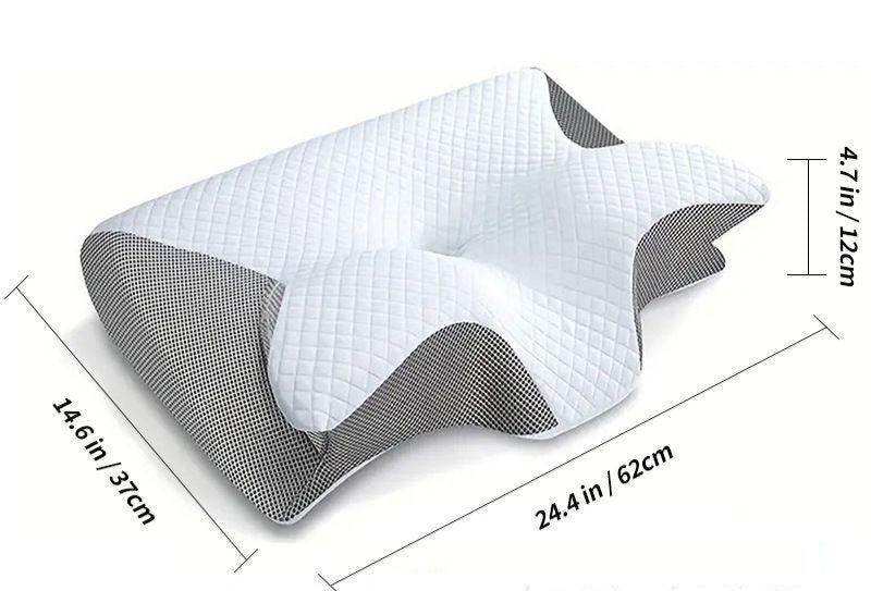 ErgoSchlaf™ Orthopädisches Kissen Schmetterlingsform – Memory Foam für alle Schlafpositionen