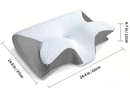 ErgoSchlaf™ Orthopädisches Kissen Schmetterlingsform – Memory Foam für alle Schlafpositionen